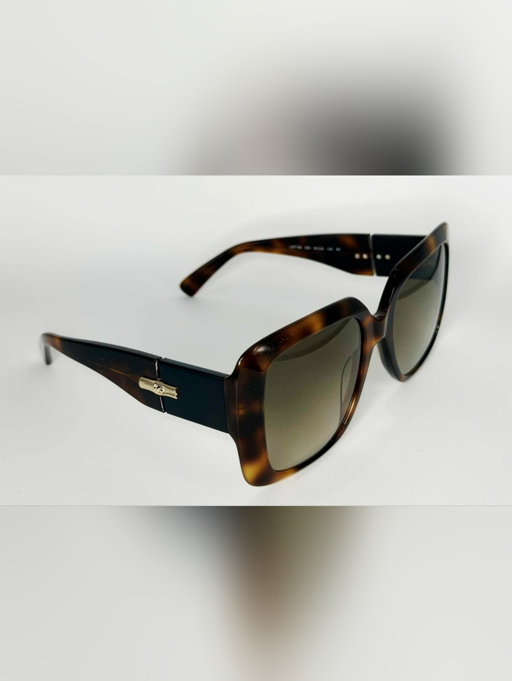 Longchamp Tortoiseshell & Black Oversized Square Sunglasses
